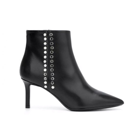 Aquatalia Shoes - Aquatalia Boots Miana Black Leather Ankle Booties Studded